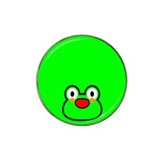 Animals Frog Face Green Hat Clip Ball Marker