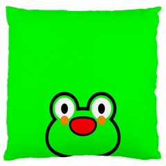 Animals Frog Face Green Large Cushion Case (two Sides)