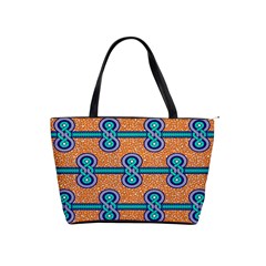 African Fabric Iron Chains Blue Orange Shoulder Handbags