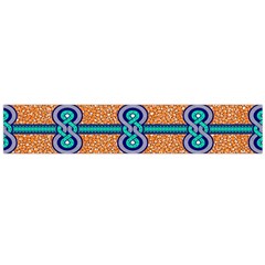African Fabric Iron Chains Blue Orange Flano Scarf (large)