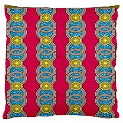 African Fabric Iron Chains Red Yellow Blue Grey Standard Flano Cushion Case (one Side)