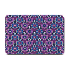 African Fabric Flower Purple Small Doormat 