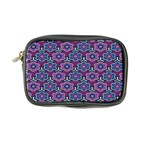 African Fabric Flower Purple Coin Purse Front
