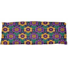 African Fabric Flower Green Purple Body Pillow Case (dakimakura)