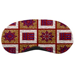 African Fabric Star Plaid Gold Blue Red Sleeping Masks