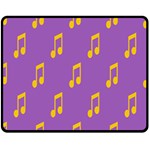 Eighth Note Music Tone Yellow Purple Fleece Blanket (Medium)  60 x50  Blanket Front