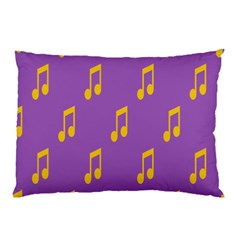 Eighth Note Music Tone Yellow Purple Pillow Case (two Sides)