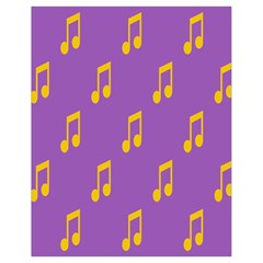 Eighth Note Music Tone Yellow Purple Drawstring Bag (small) by Alisyart