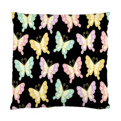 Butterfly Fly Gold Pink Blue Purple Black Standard Cushion Case (one Side)