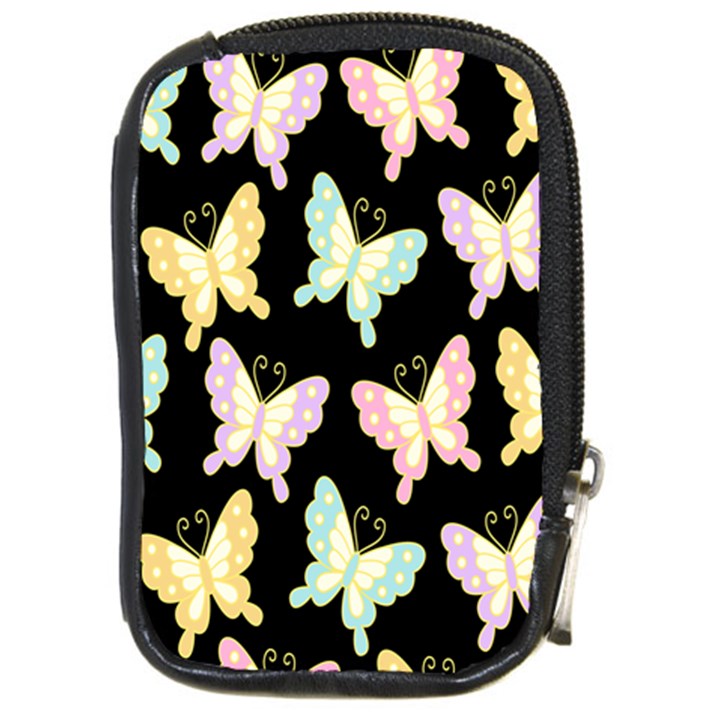 Butterfly Fly Gold Pink Blue Purple Black Compact Camera Cases