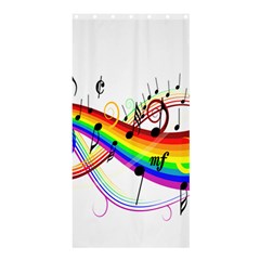 Color Music Notes Shower Curtain 36  X 72  (stall) 