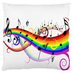 Color Music Notes Large Cushion Case (two Sides)