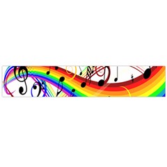 Color Music Notes Flano Scarf (large)
