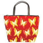 Butterfly Gold Red Yellow Animals Fly Bucket Bags Front