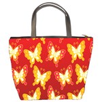 Butterfly Gold Red Yellow Animals Fly Bucket Bags Back