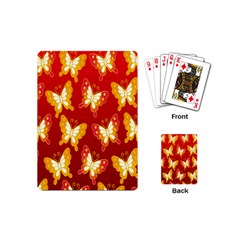 Butterfly Gold Red Yellow Animals Fly Playing Cards (mini) 