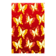 Butterfly Gold Red Yellow Animals Fly Shower Curtain 48  X 72  (small) 