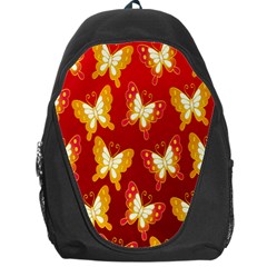 Butterfly Gold Red Yellow Animals Fly Backpack Bag