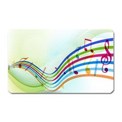 Color Musical Note Waves Magnet (rectangular) by Alisyart