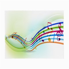 Color Musical Note Waves Small Glasses Cloth by Alisyart