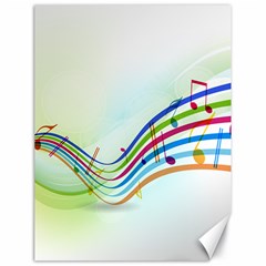Color Musical Note Waves Canvas 18  X 24  