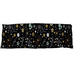 Floral And Butterfly Black Spring Body Pillow Case Dakimakura (two Sides)