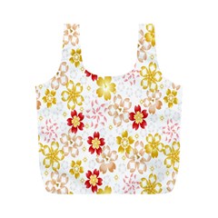 Flower Arrangements Season Rose Gold Full Print Recycle Bags (m) 