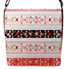 Flower Arrangements Season Floral Rose Pink Black Flap Messenger Bag (s)