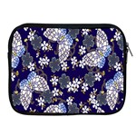 Butterfly Iron Chains Blue Purple Animals White Fly Floral Flower Apple iPad 2/3/4 Zipper Cases Front