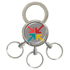 Arrows Center Inside Middle 3-ring Key Chains by Amaryn4rt