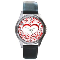Love Red Hearth Round Metal Watch