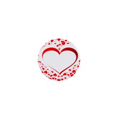 Love Red Hearth 1  Mini Magnets