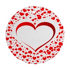 Love Red Hearth Ornament (Round)