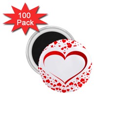 Love Red Hearth 1.75  Magnets (100 pack) 