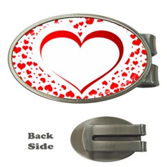 Love Red Hearth Money Clips (Oval) 