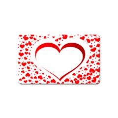 Love Red Hearth Magnet (Name Card)