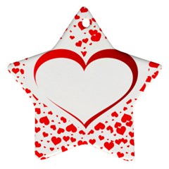 Love Red Hearth Star Ornament (two Sides)