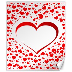 Love Red Hearth Canvas 8  X 10  by Amaryn4rt