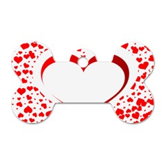 Love Red Hearth Dog Tag Bone (Two Sides)