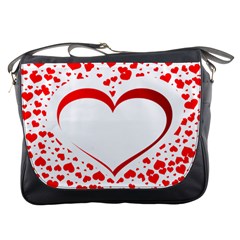 Love Red Hearth Messenger Bags