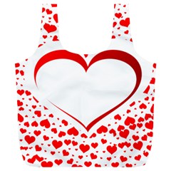 Love Red Hearth Full Print Recycle Bags (L) 