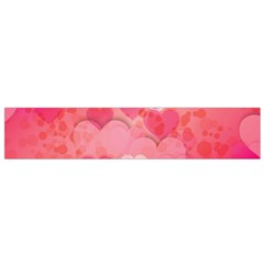 Hearts Pink Background Flano Scarf (small) by Amaryn4rt