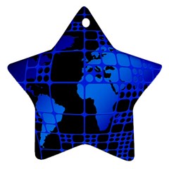 Network Networking Europe Asia Ornament (star) by Amaryn4rt