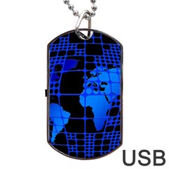 Network Networking Europe Asia Dog Tag Usb Flash (two Sides) by Amaryn4rt