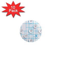 Icon Media Social Network 1  Mini Magnet (10 Pack) 