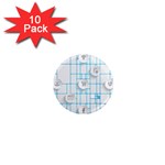 Icon Media Social Network 1  Mini Magnet (10 pack)  Front