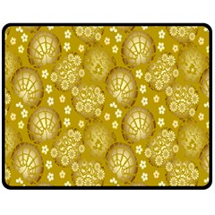 Flower Arrangements Season Gold Double Sided Fleece Blanket (medium)  by Alisyart