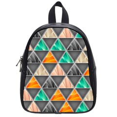 Abstract Geometric Triangle Shape School Bags (small)  by Amaryn4rt