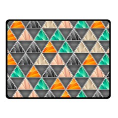 Abstract Geometric Triangle Shape Double Sided Fleece Blanket (small)  by Amaryn4rt