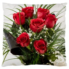 Red Roses Roses Red Flower Love Large Cushion Case (one Side)